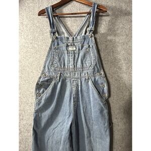 Vintage 90s No Excuses Women's Medium Light Wash Baggy Carpenter Bib Overalls
